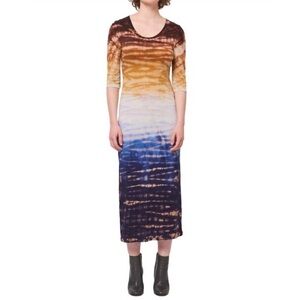 NWT Raquel Allegra Jersey Jerry short sleeve dress in rainbow hue tie dye small